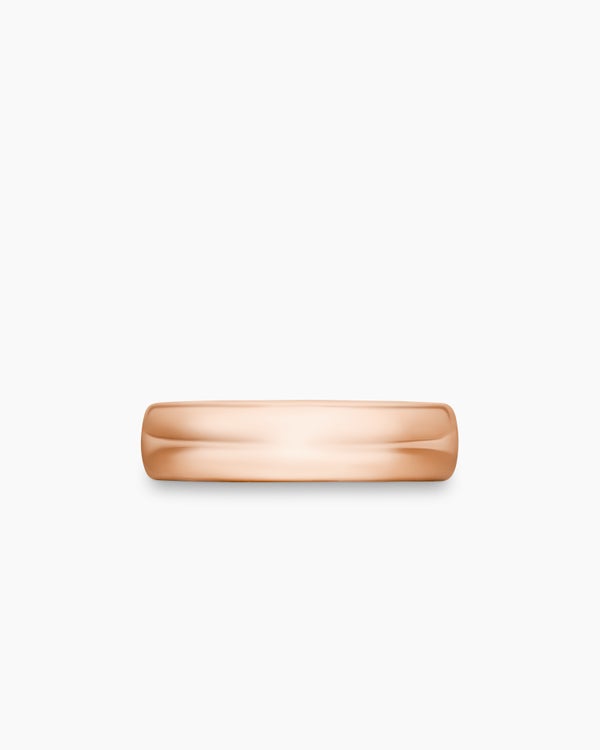 DY Classic Band Ring in 18K Rose Gold, 6mm