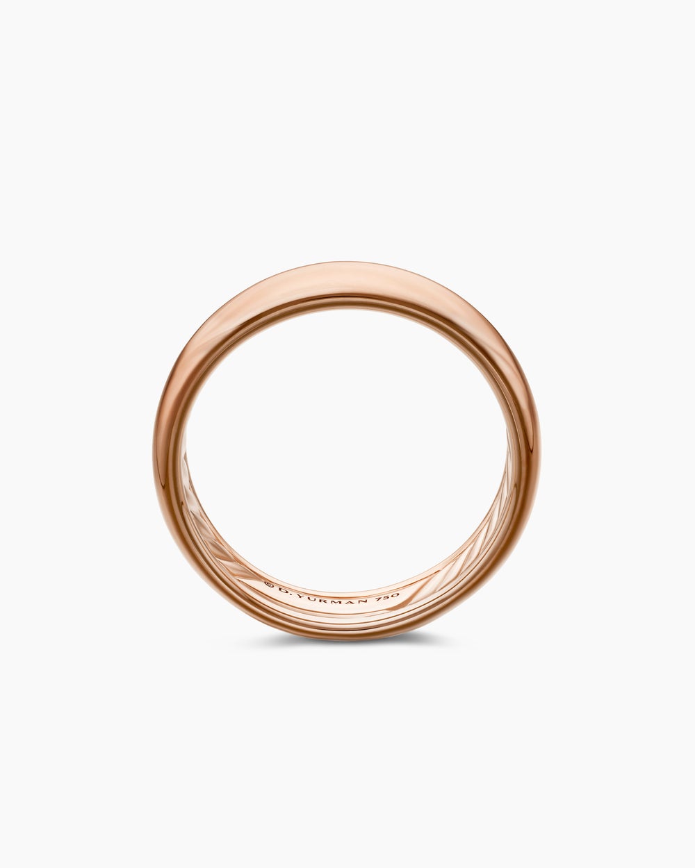 Anneau DY Classic en or rose 18 carats, 6 mm hommes