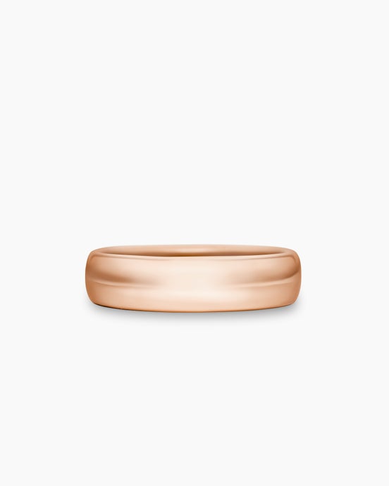 DY Classic Band Ring in 18ct Rose Gold, 6mm