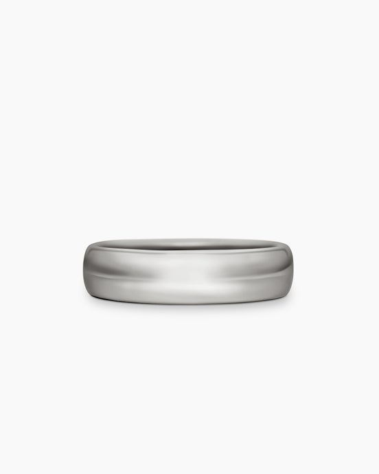 DY Classic Band Ring in 18ct White Gold, 6mm