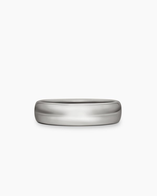 DY Classic Band Ring in 18K White Gold, 6mm