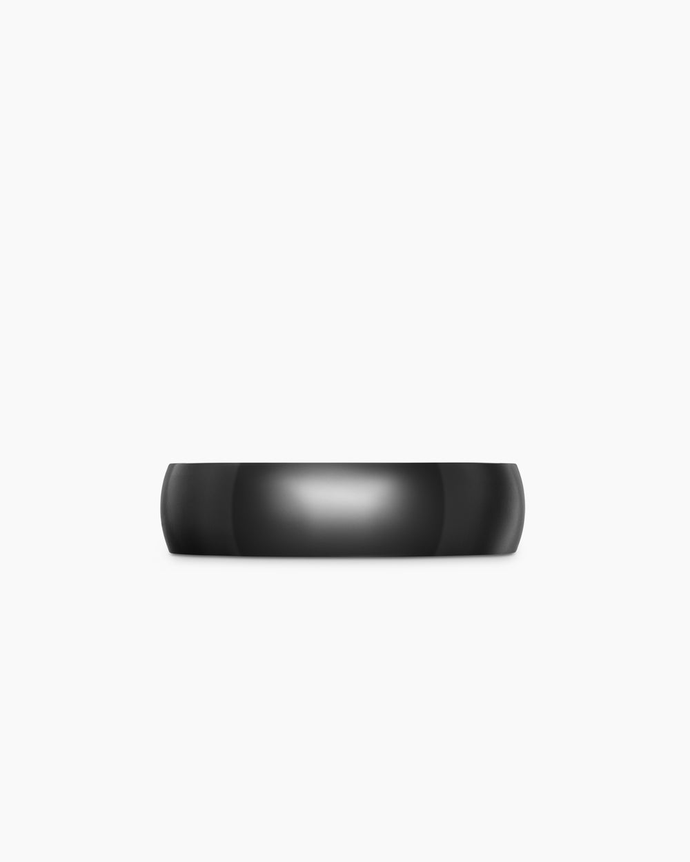 Mens DY Classic Band Ring in Black Titanium, 6mm