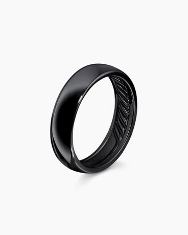 DY Classic Band Ring in Black Titanium, 6mm