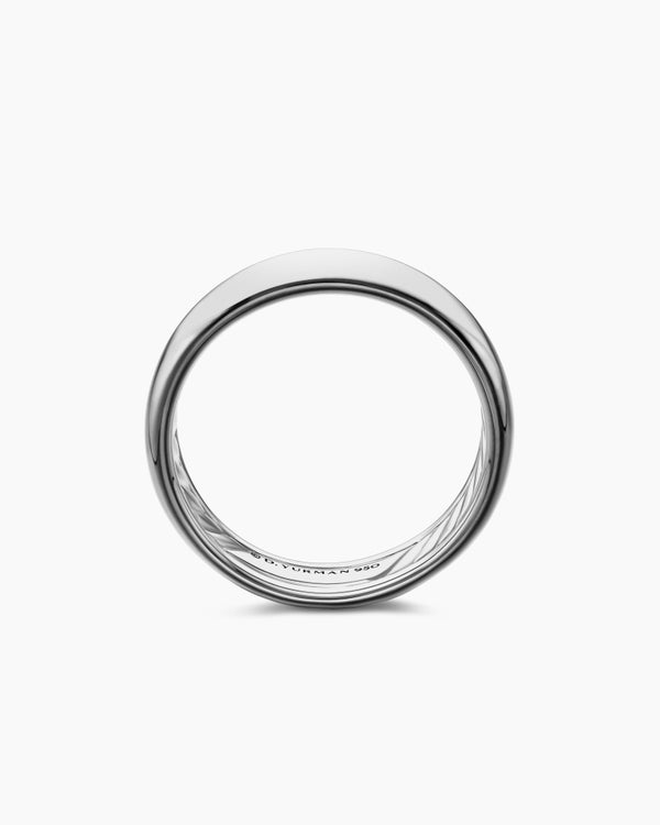 Bague anneau DY Classic en platine, 6 mm