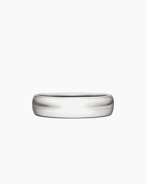 Anneau DY Classic en platine, 6 mm hommes