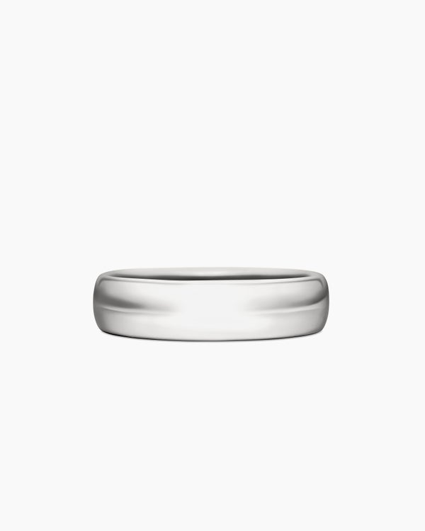 Bague anneau DY Classic en platine, 6 mm