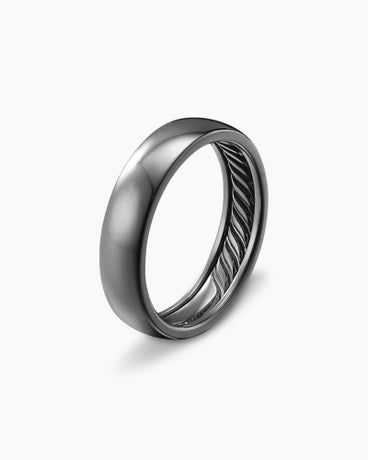 DY Classic Band Ring in Grey Titanium, 6mm