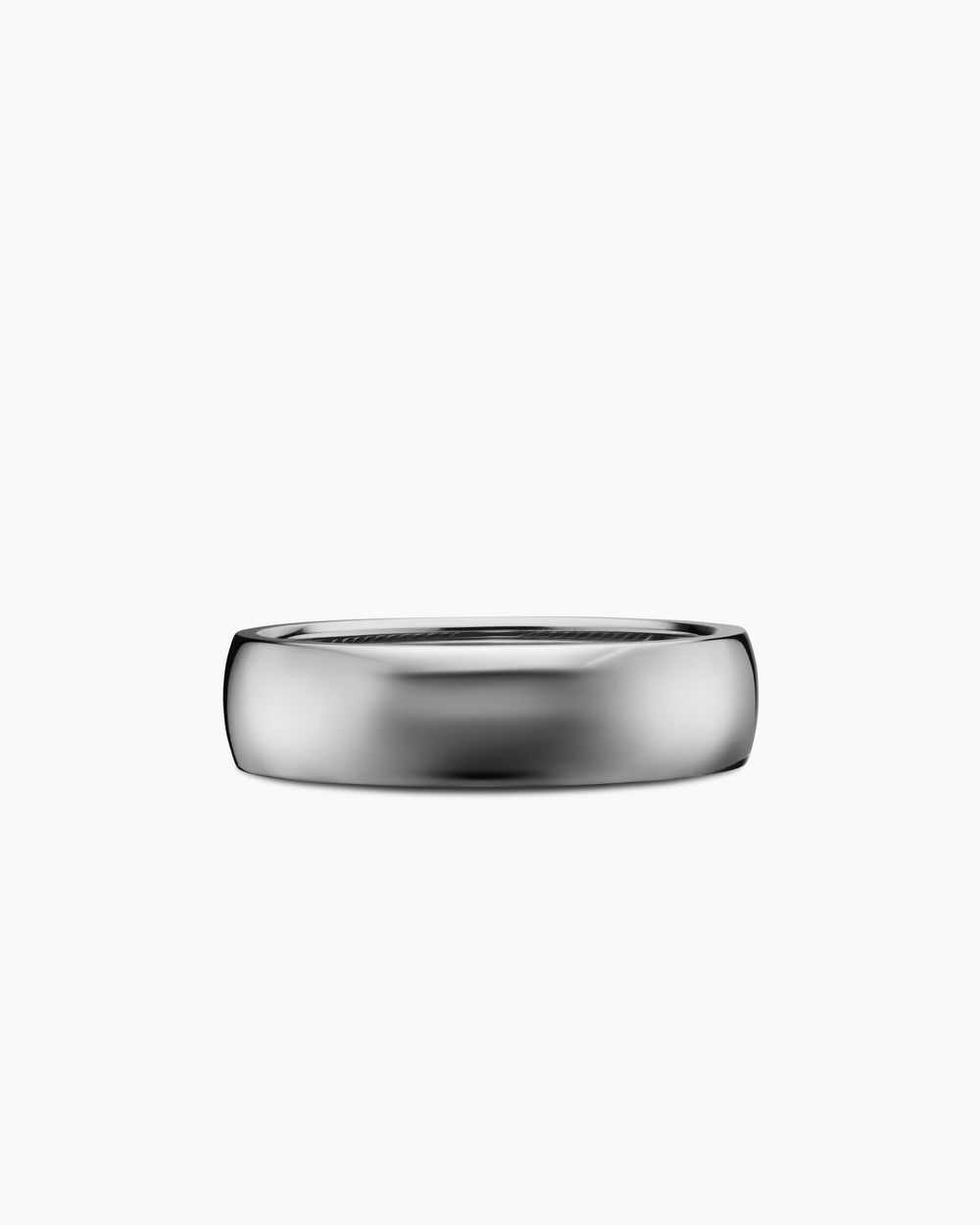 Mens DY Classic Band Ring in Grey Titanium, 6mm