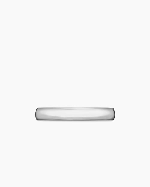 Mens Streamline® Band Ring in 18K White Gold, 4mm