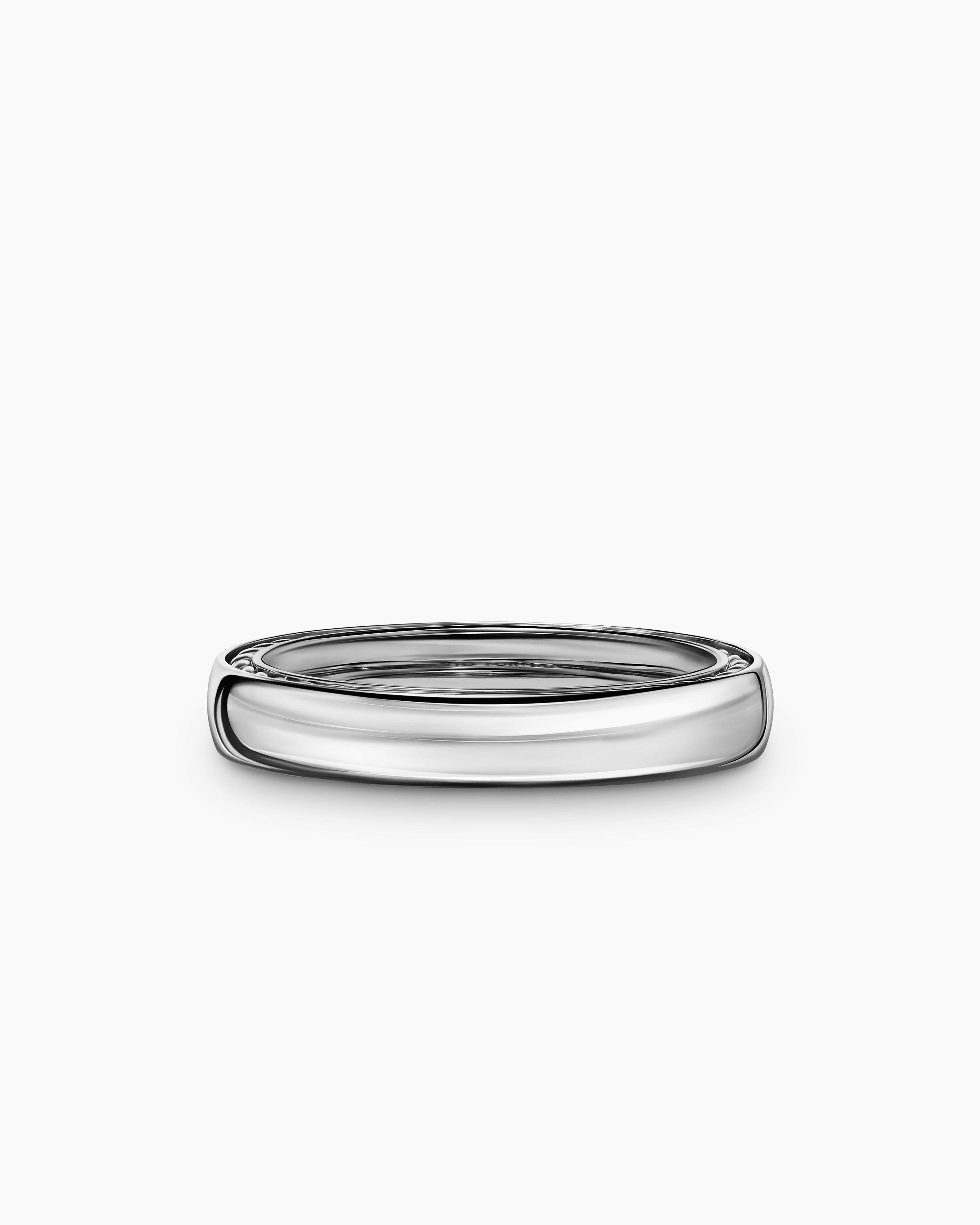 D Shape Satin Polish Wedding Ring 9k White Gold – Lily Arkwright