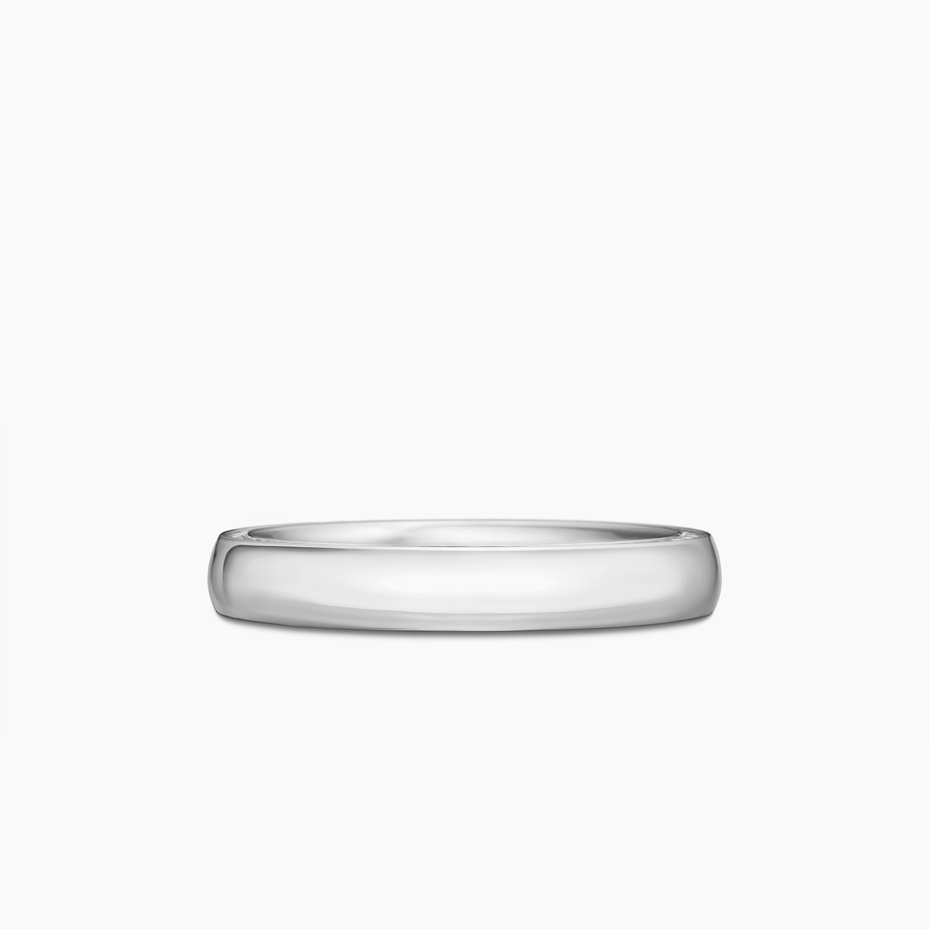 Mens Streamline&reg; Band Ring in 18K White Gold, 4mm