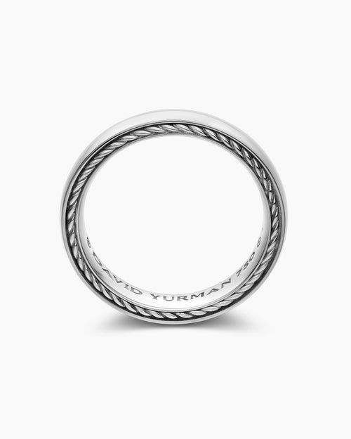Mens Streamline Band Ring in Platinum, 4mm