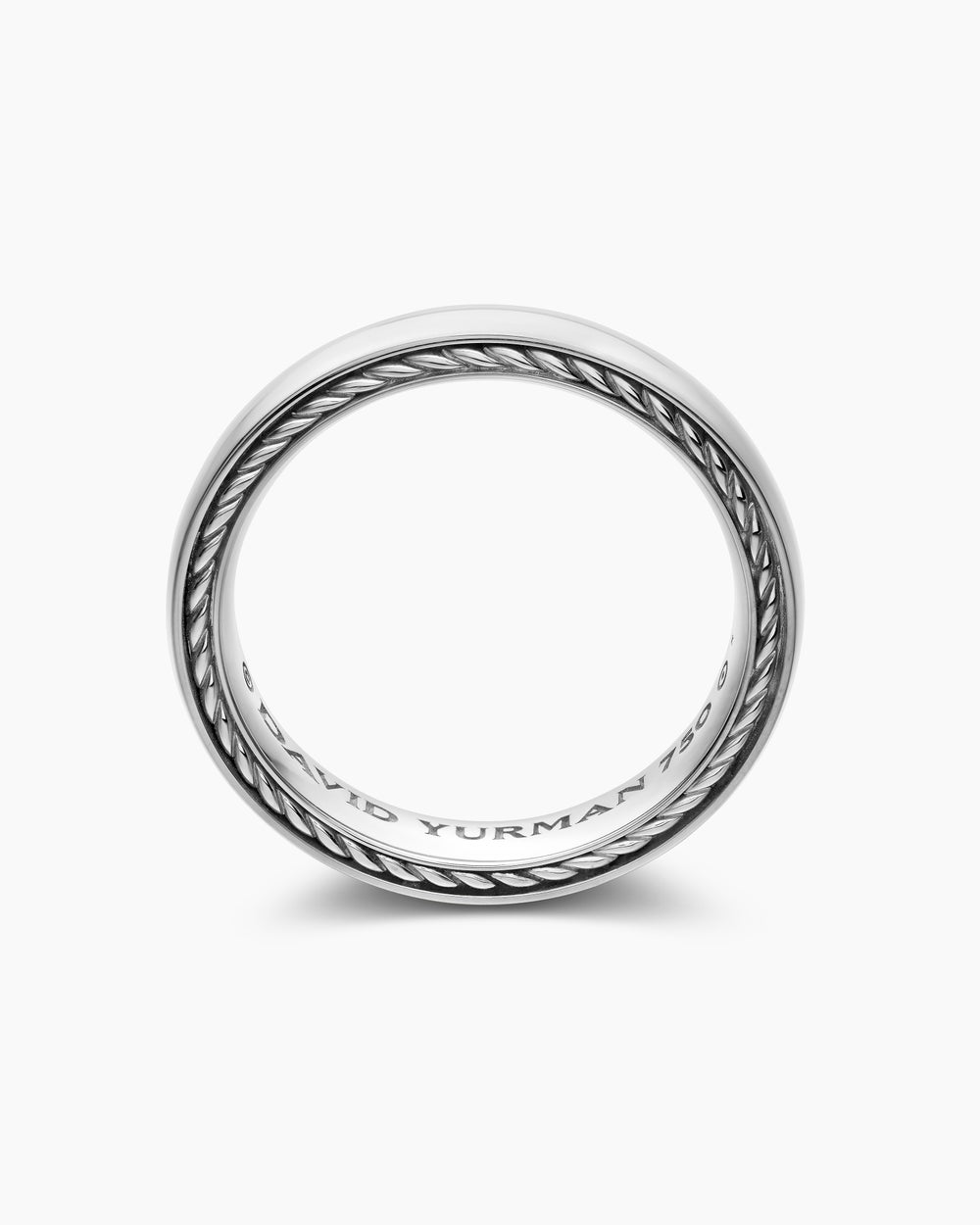 Mens Streamline Band Ring in Platinum, 4mm