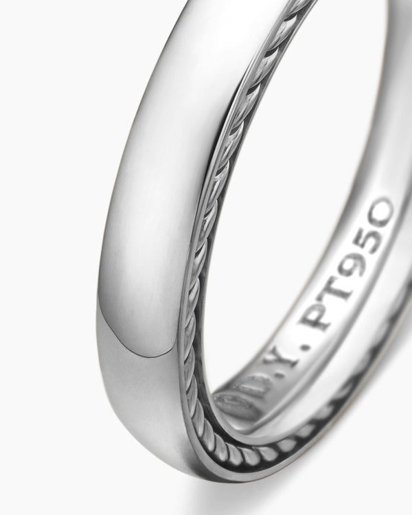 Streamline Band Ring in Platinum, 4mm