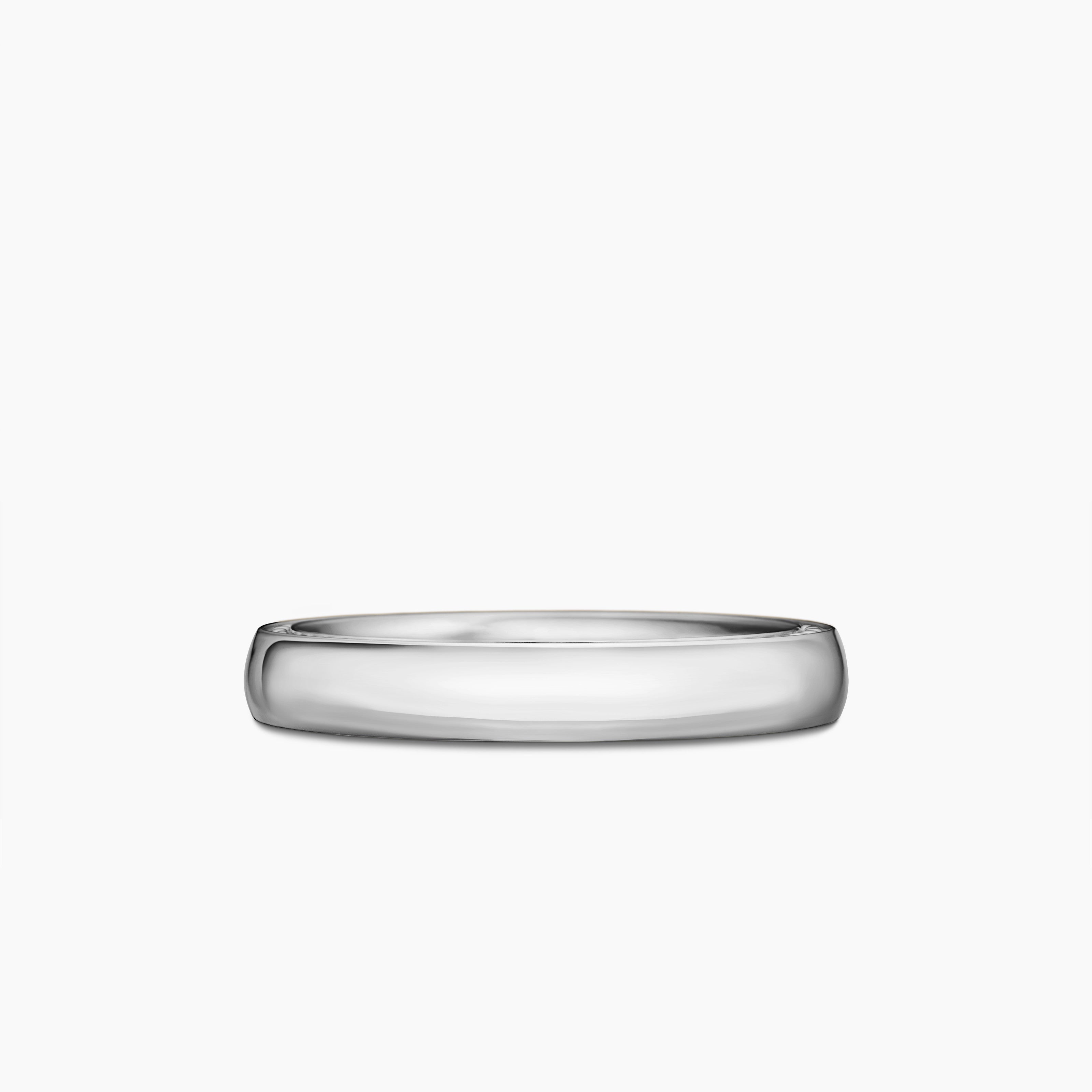 Mens Streamline Band Ring in Platinum, 4mm