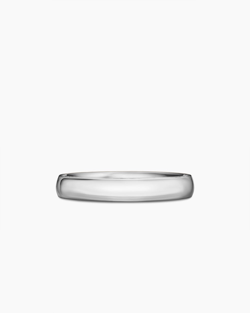 Mens Streamline Band Ring in Platinum, 4mm