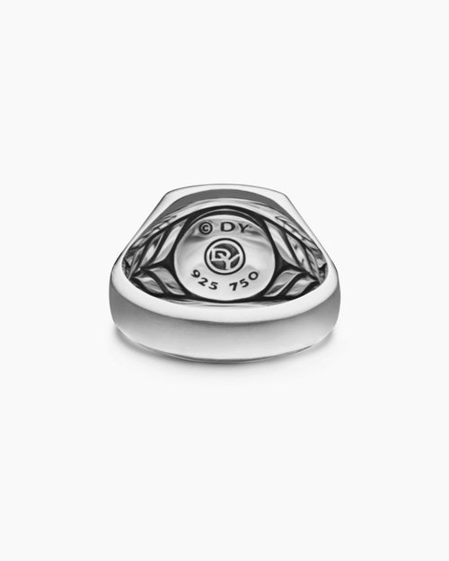 Mens Petrvs Horse Pinky Ring in Sterling Silver with 18K Yellow Gold, 14.8mm