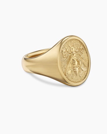 Petrvs Bee Pinky Ring in 18K Yellow Gold, 15.5mm