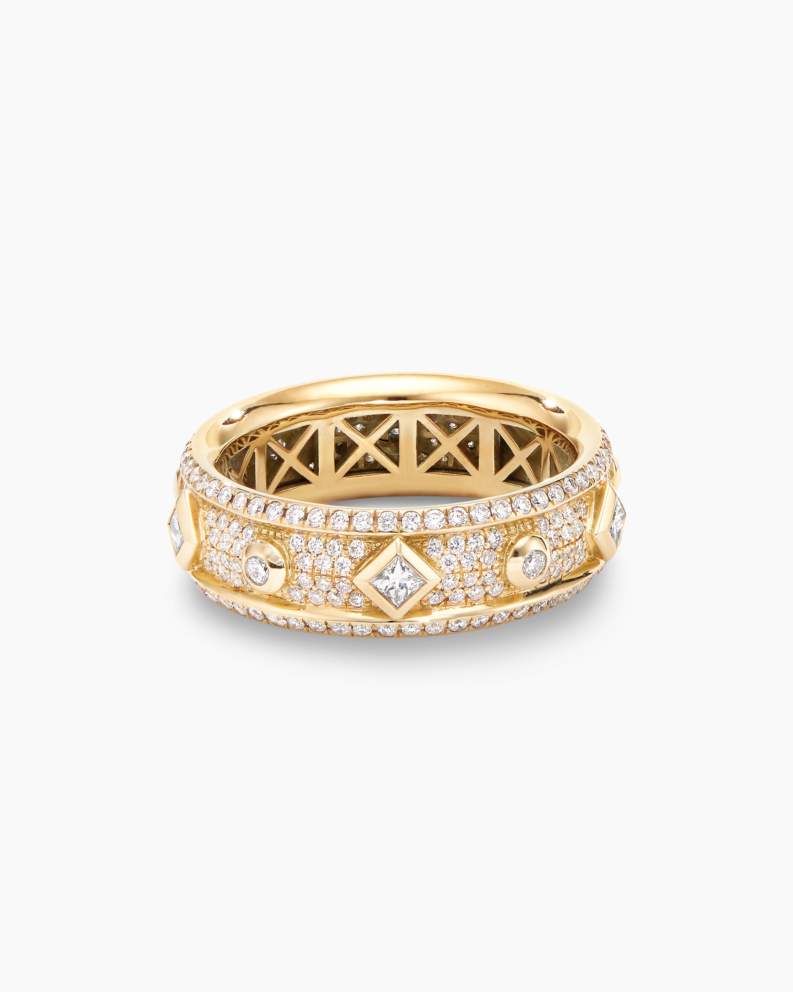 Juliette Collection 14K Yellow Gold 0.75MM - 1MM Polished Stack Band India  | Ubuy