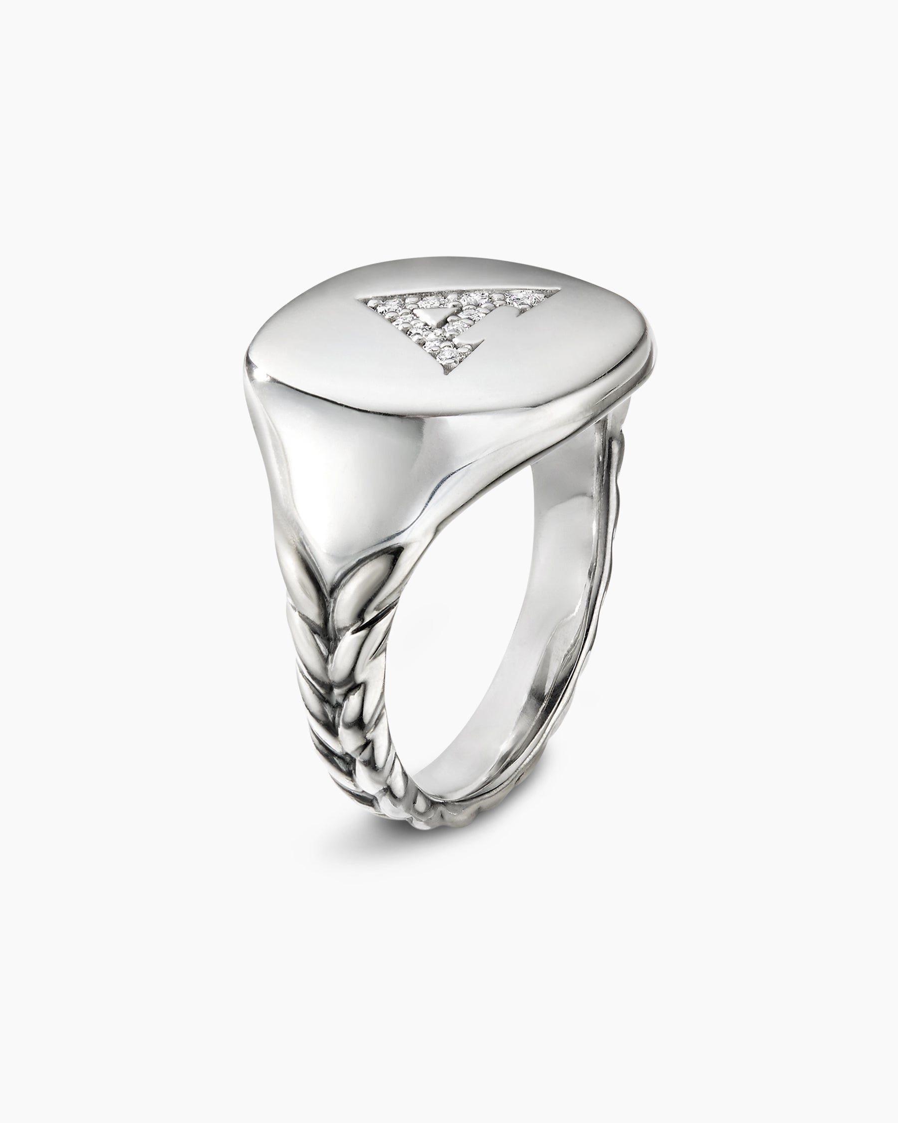 Starburst Monogram Ring in Sterling Silver