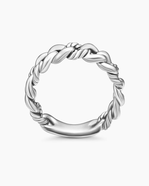 Womens Belmont Curb Link Band Ring in Sterling Silver, 5mm