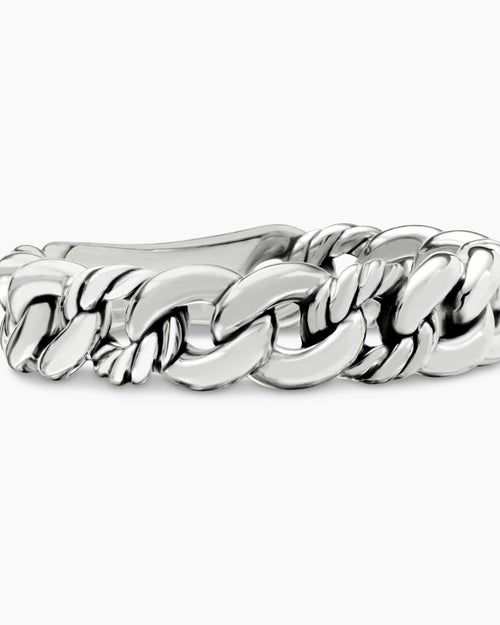 Womens Belmont Curb Link Band Ring in Sterling Silver, 5mm
