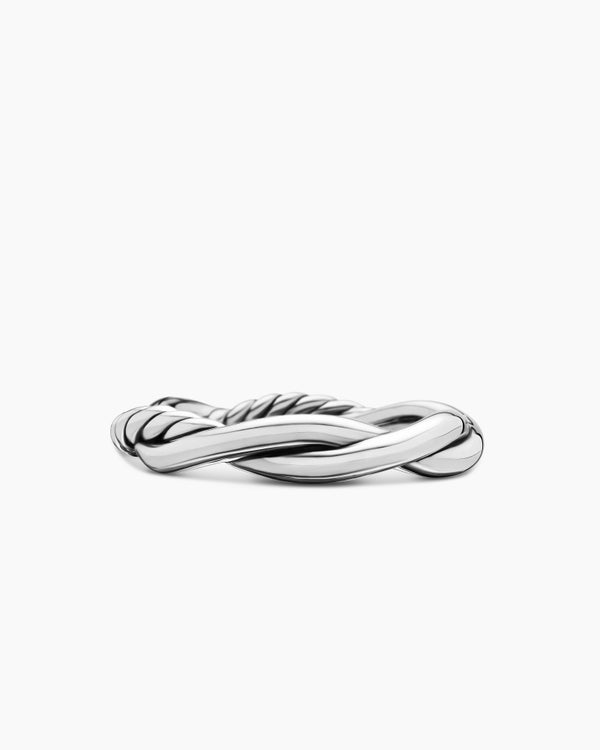 Petite Infinity Band Ring in Sterling Silver with 14K Yellow Gold, 4mm