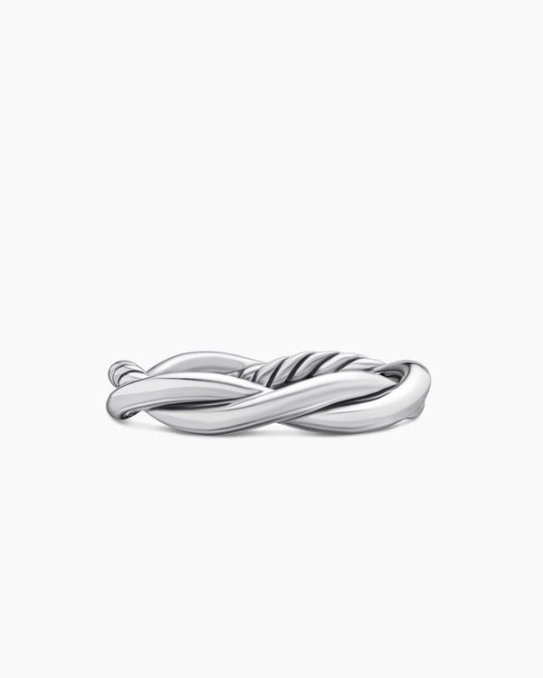 Petite Infinity Band Ring in Sterling Silver with Diamonds, 4mm