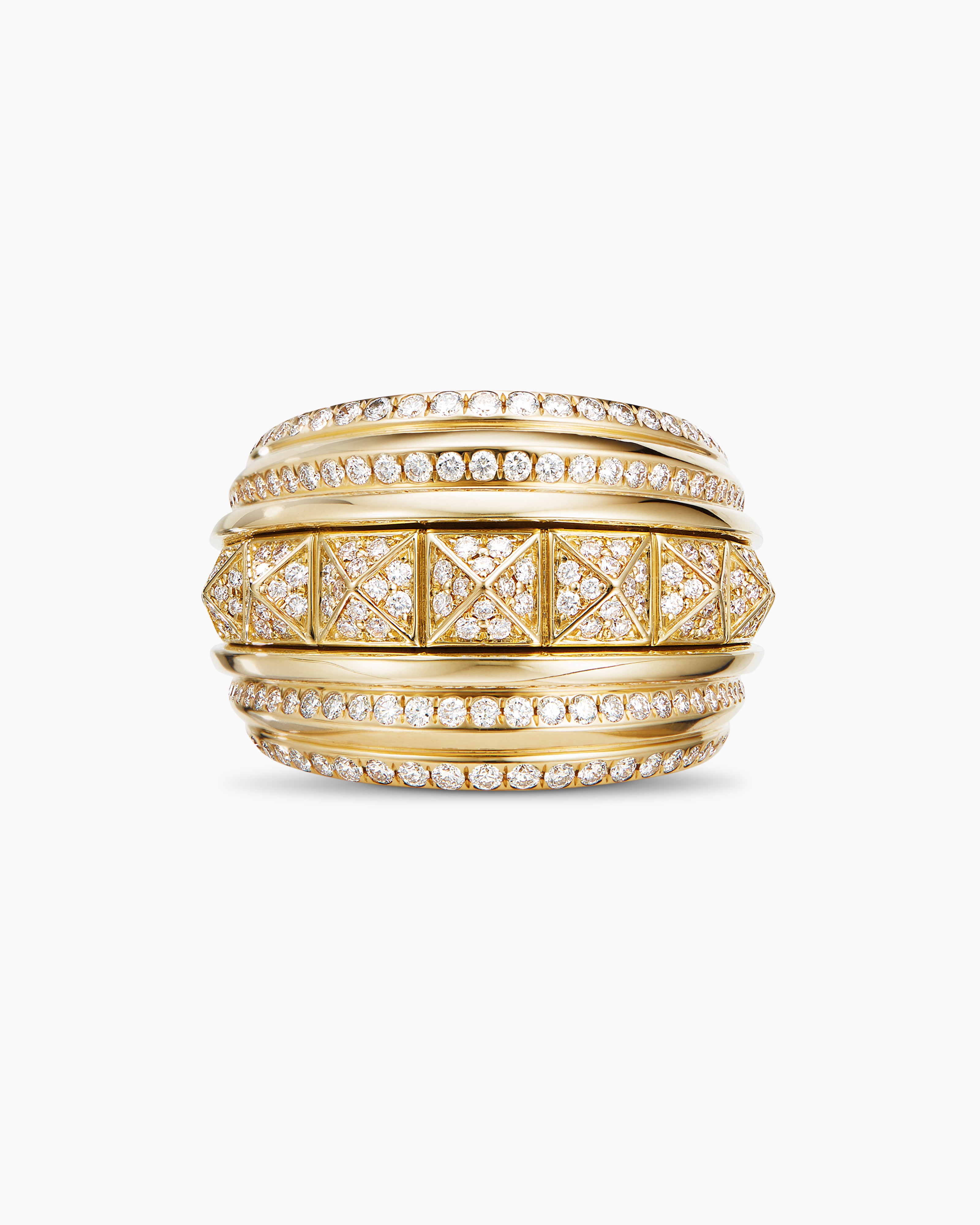 David Yurman 18K Yellow Gold Modern Renaissance Bracelet with Diamonds