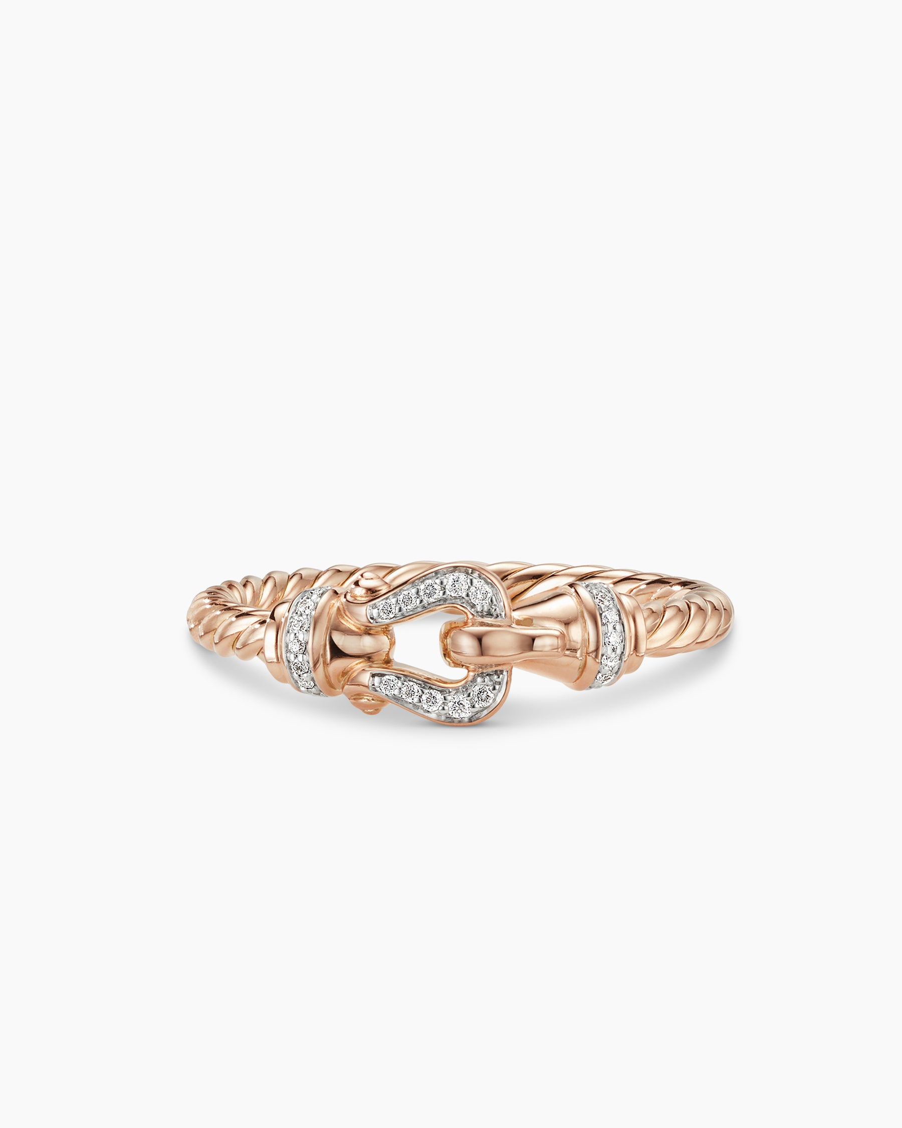 Diamond Ring attached to bracelet  57 round diamonds in 18K Rose gold -  Olivacom