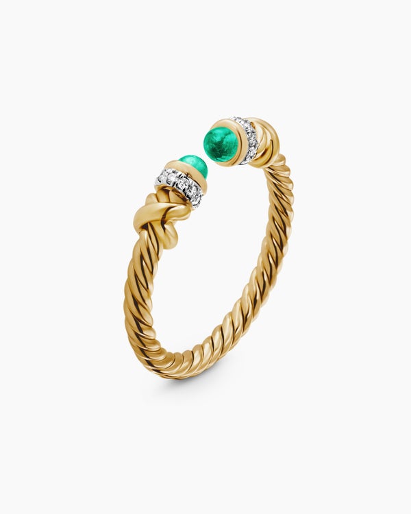 Petite Helena Ring in 18K Yellow Gold with Diamonds, 2.5mm