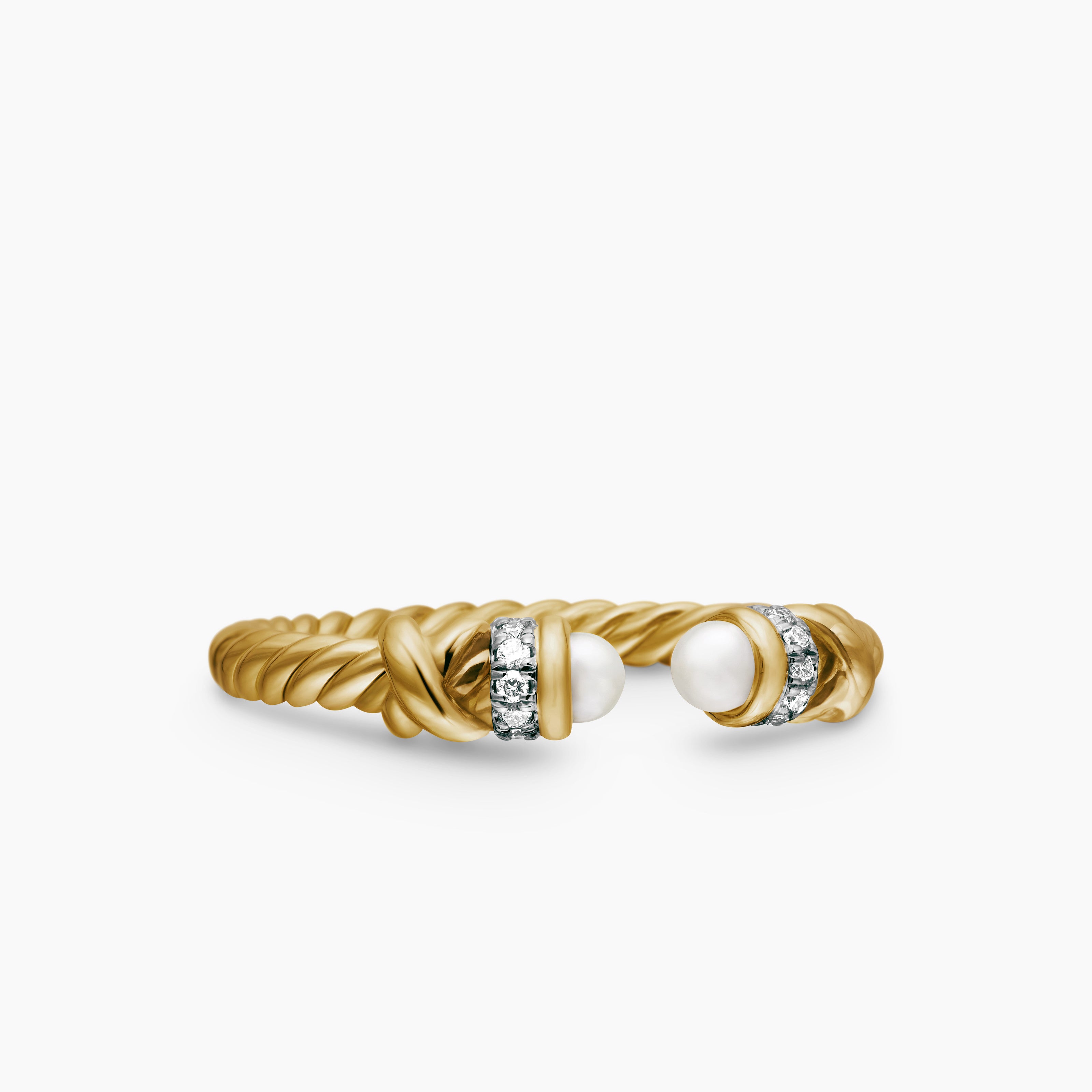 Womens Petite Helena Ring in 18K Yellow Gold with Diamonds, 2.5mm