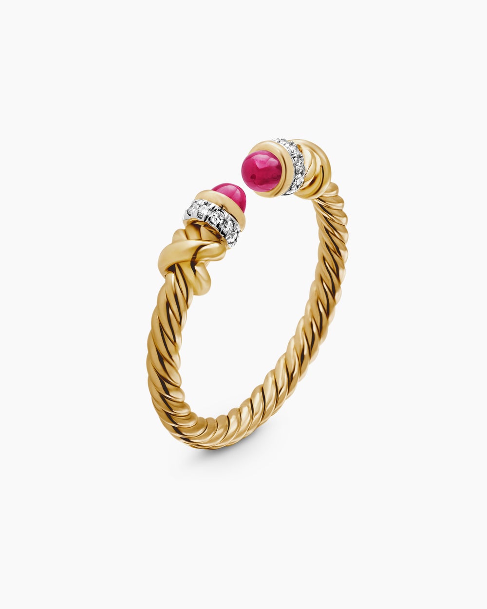 Womens Petite Helena Ring in 18K Yellow Gold with Diamonds, 2.5mm