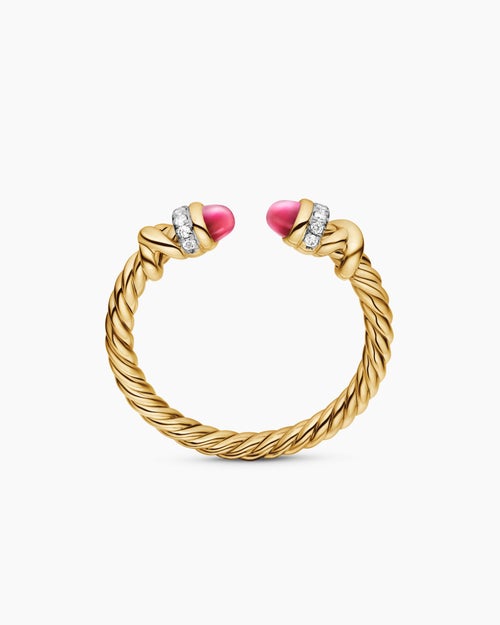 Womens Petite Helena Ring in 18K Yellow Gold with Diamonds, 2.5mm