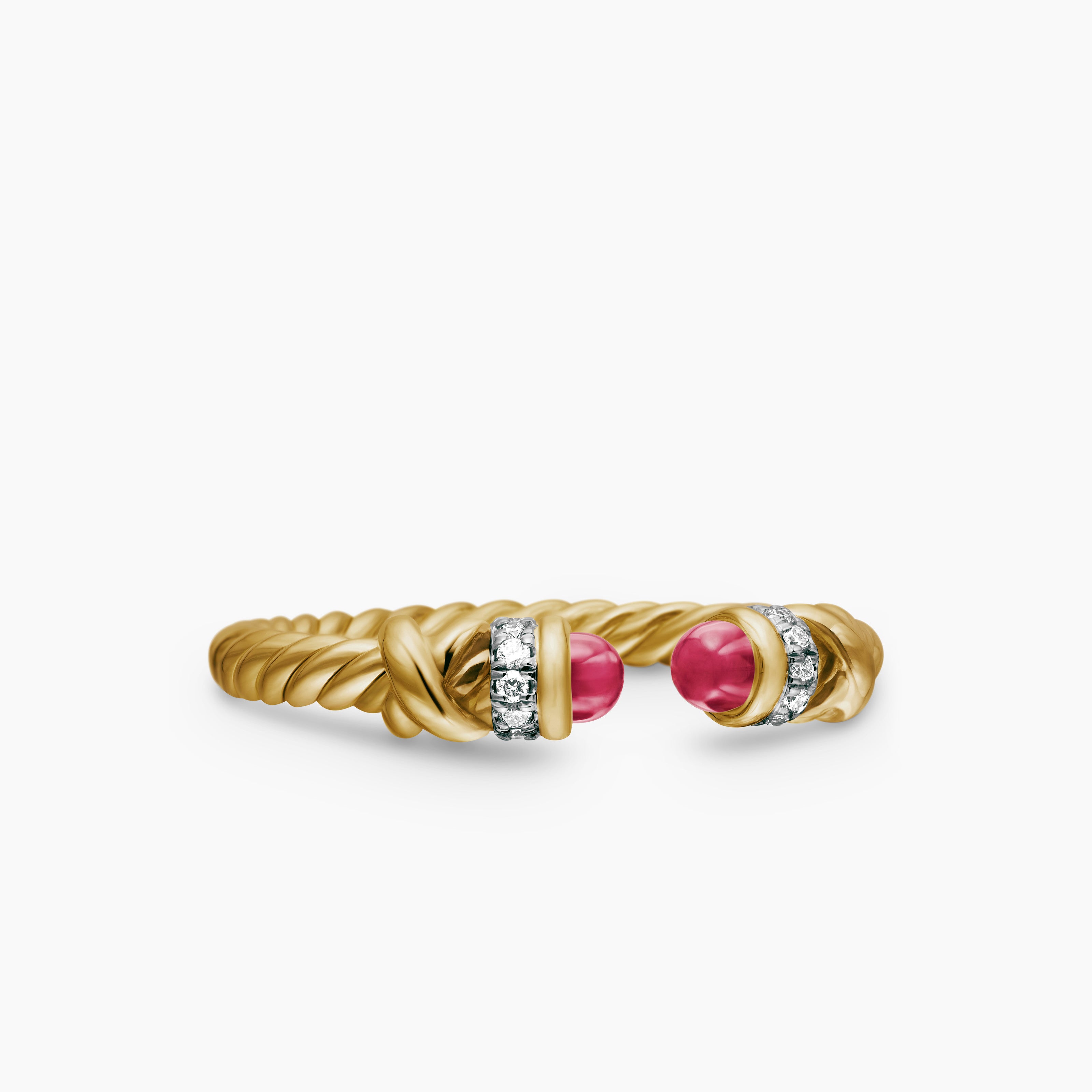 Womens Petite Helena Ring in 18K Yellow Gold with Diamonds, 2.5mm