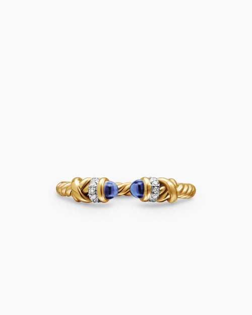 Womens Petite Helena Ring in 18K Yellow Gold with Diamonds, 2.5mm