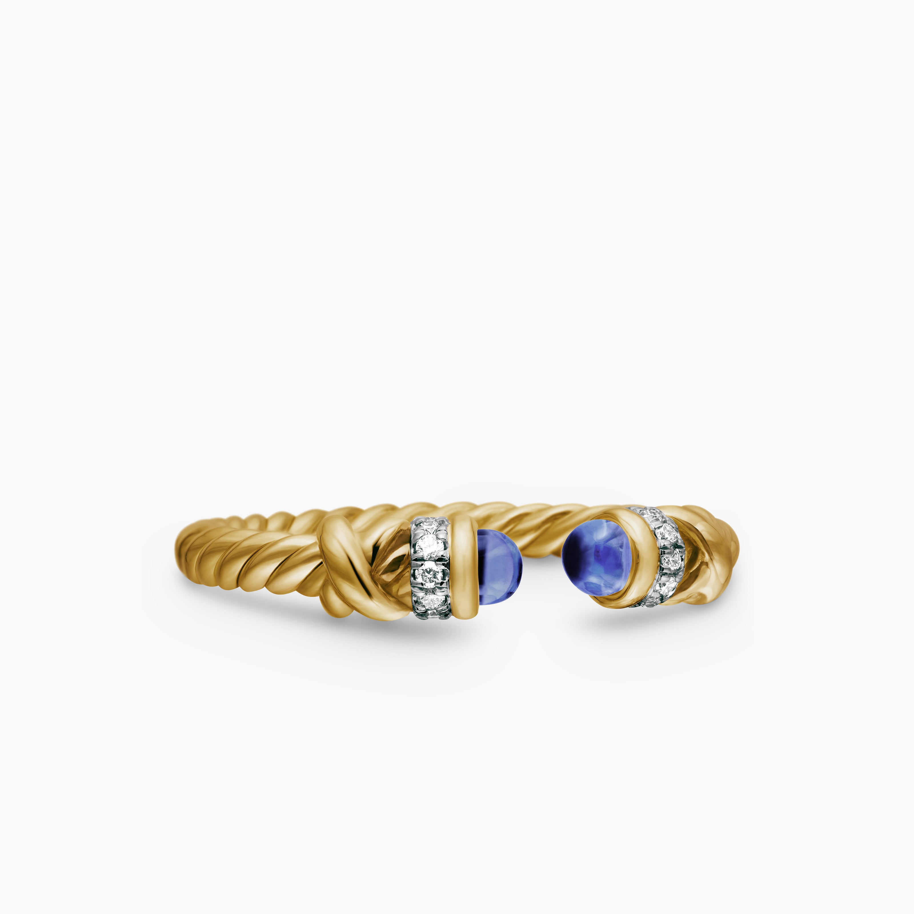 Womens Petite Helena Ring in 18K Yellow Gold with Diamonds, 2.5mm