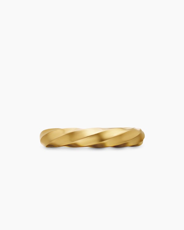 Cable Edge® Band Ring in 18K Yellow Gold, 4mm