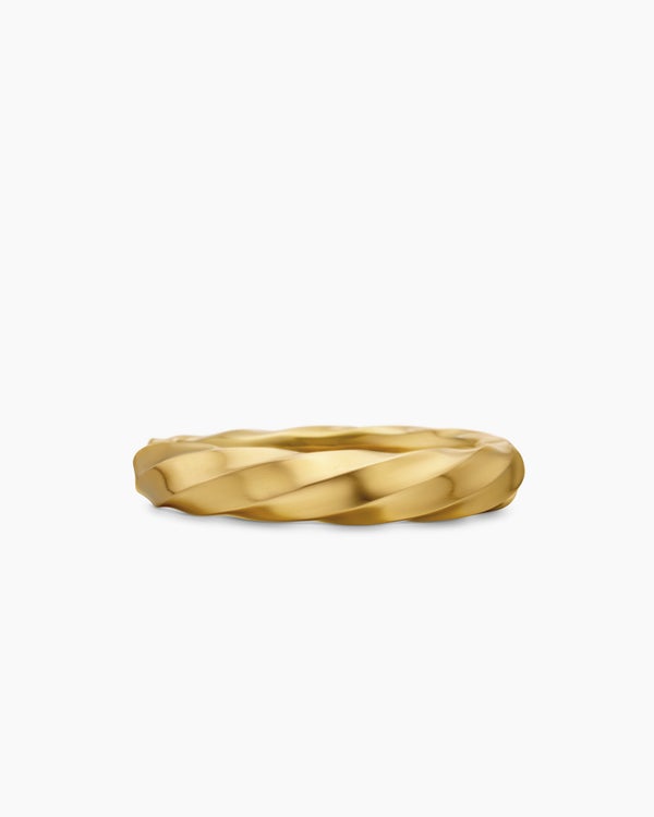 Cable Edge Band Ring in 18K Yellow Gold, 4mm