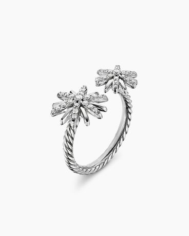 Starburst Bypass Ring with Diamonds, 13mm