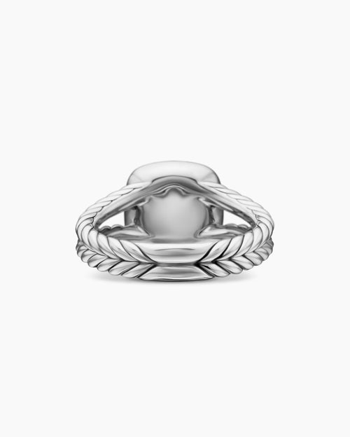 Womens Petite Albion Ring in Sterling Silver with Pavé, 7mm