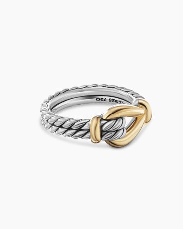 Thoroughbred Loop Ring in Sterling Silver with 18K Yellow Gold, 9mm