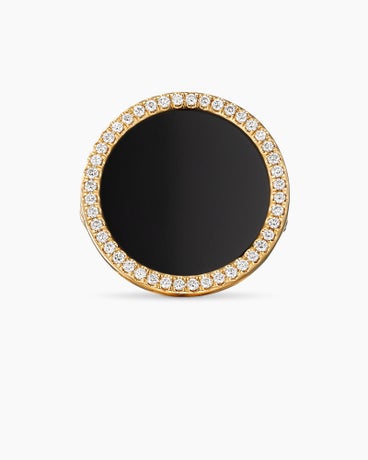 DY Elements Ring in 18K Yellow Gold with Diamonds, 21mm