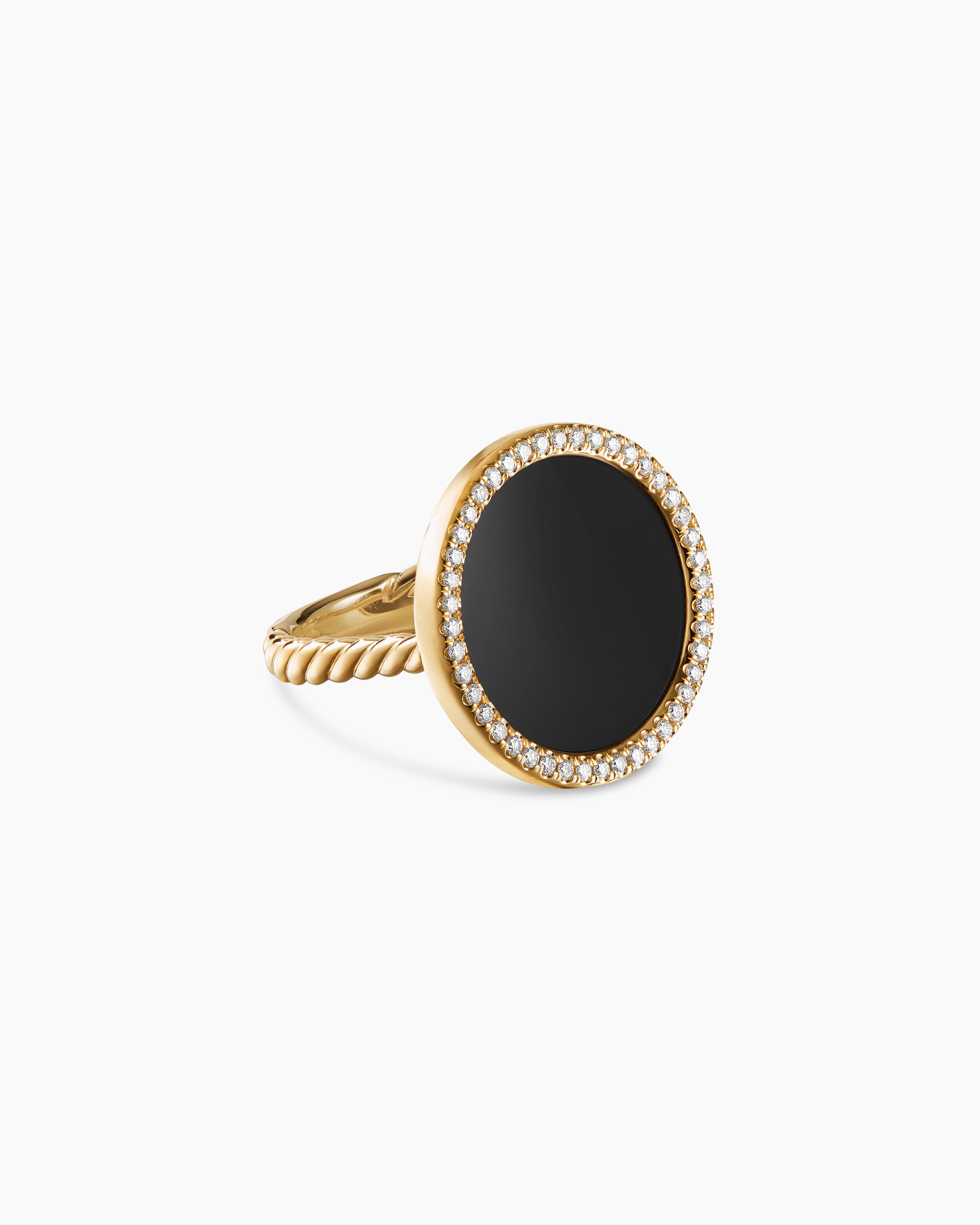 DY Elements® Ring in 18K Yellow Gold with Black Onyx and Diamonds