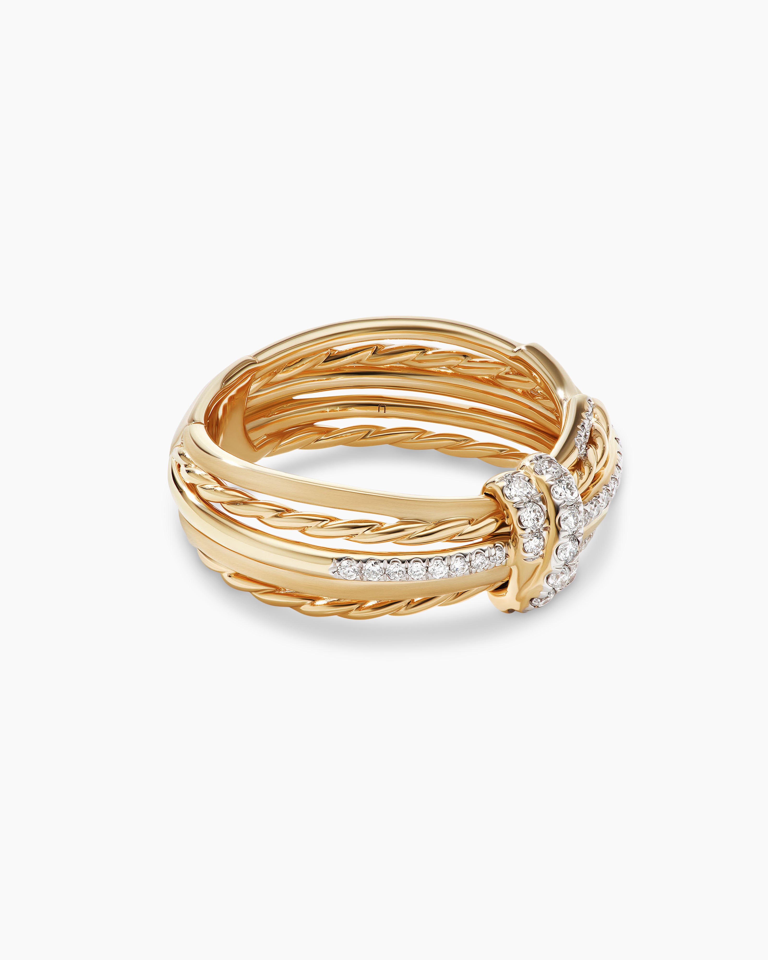 Angelika Ring in Sterling Silver with Diamonds, 7.5mm | David Yurman