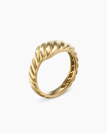 Sculpted Cable Contour Ring in 18K Yellow Gold, 8.5mm