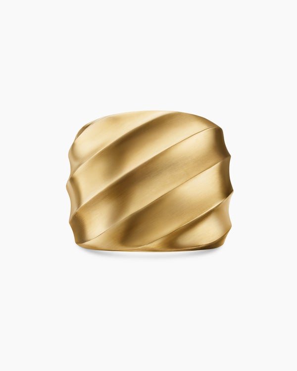 Cable Edge Saddle Ring in 18K Yellow Gold, 18.8mm