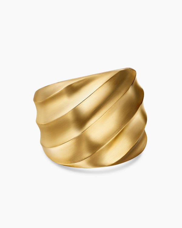 Cable Edge Saddle Ring in 18K Yellow Gold, 18.8mm