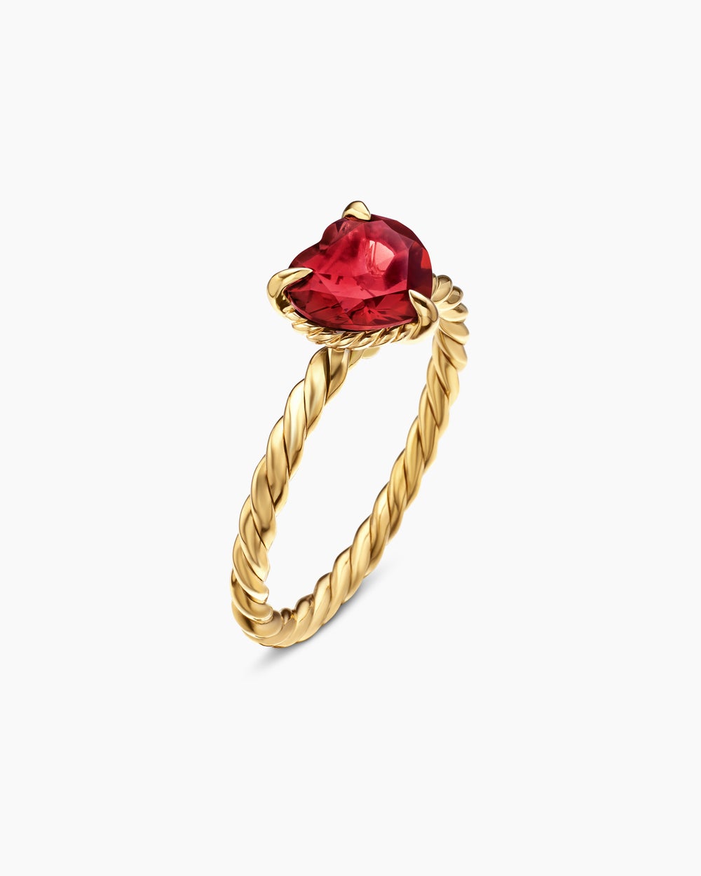 Womens Chatelaine Heart Ring in 18ct Yellow Gold, 7mm