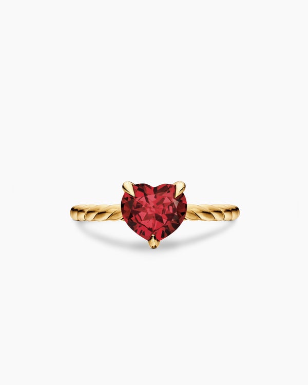 Chatelaine Heart Ring in 18K Yellow Gold, 7mm